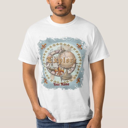 T-shirt carte d'exploration (Devant)
