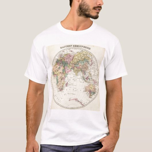 T-shirt Carte d'hémisphère oriental (Devant)