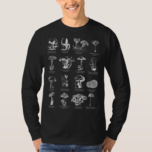 T-shirt Carte d'identification des champignons Cie de cham (Devant)