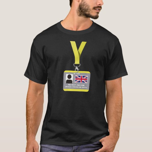 T-shirt Carte d'identité anglaise la plus géniale (Devant)