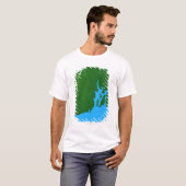 T-shirt Carte d'Île de Rhode (Devant entier)