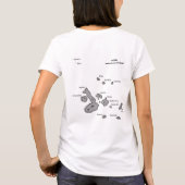 T-shirt Carte d'îles de Galapagos avec le code d'aéroport (Dos)