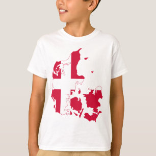 T-shirt Carte Drapeau Danemark