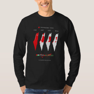 T-shirt Carte Drapeau Palestine Libre Gaza Je Suis Avec La