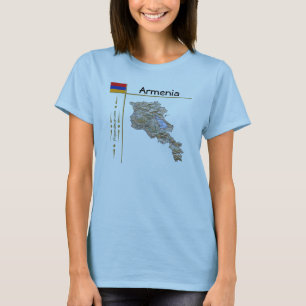 T-Shirt Carte + Drapeau + Titre Arménie