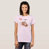 T-Shirt Carte + Drapeau + Titre Canada (Devant entier)
