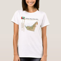 T-Shirt Carte + Drapeau + Titre des Émirats Arabes