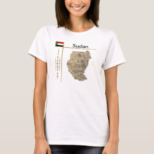T-Shirt Carte + Drapeau + Titre Soudan