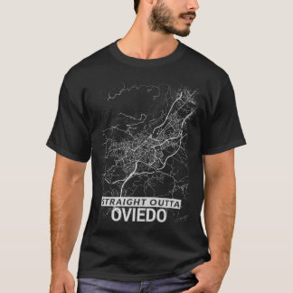 T-shirt Carte droite de ville d'Outta Oviedo (GROS