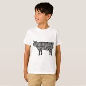 T-shirt Carte du boucher de vache (Devant entier)