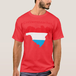 T-shirt Carte du canton de Grevenmacher Luxembourg