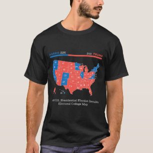 T-shirt Carte du Collège des résultats de l'élection prési