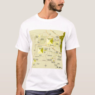 T-shirt Carte du complexe pyramidal de Gizeh Diagramme