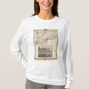 T-shirt Carte du comté de Muscatine