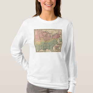 T-shirt Carte du comté de Railroadand de Colton,