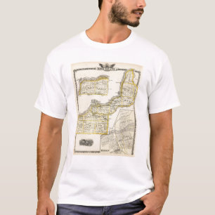 T-shirt Carte du comté de Rock Island et de Dixon