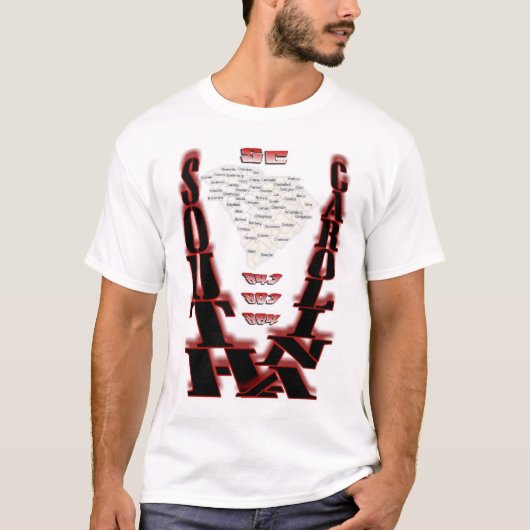 T-shirt Carte du comté de Sc (Devant)