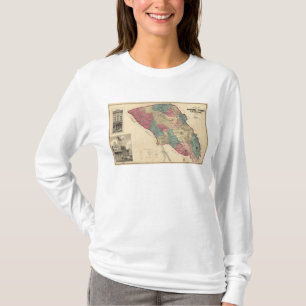 T-shirt Carte du comté de Sonoma la Californie
