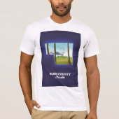T-shirt carte du comté d'Elko Nevada (Devant)