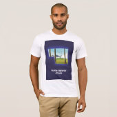 T-shirt carte du comté d'Elko Nevada (Devant entier)