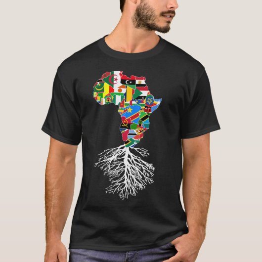 T-shirt Carte du continent des racines africaines Correspo (Devant)