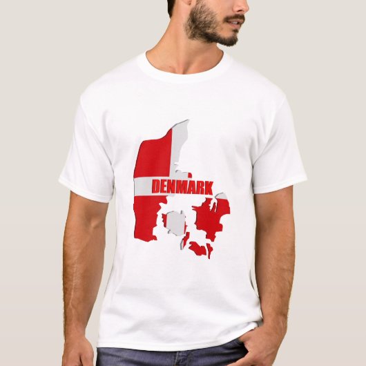 T-shirt Carte du Danemark (Devant)