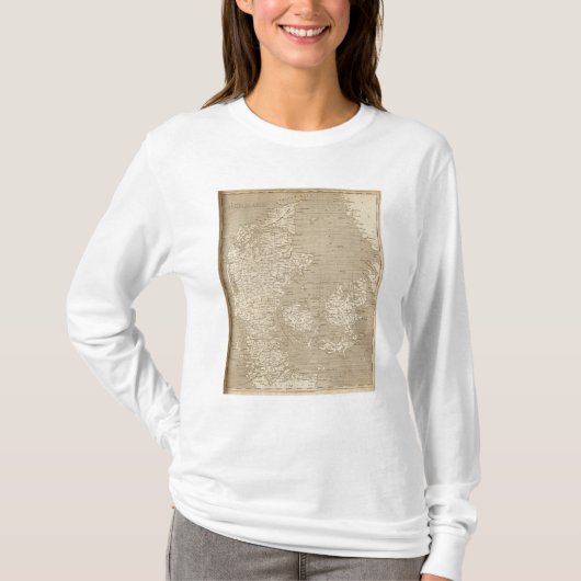 T-shirt Carte du Danemark par Arrowsmith (Devant)