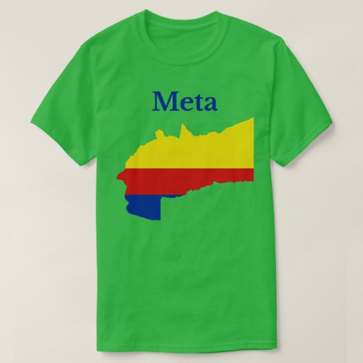 T-shirt Carte du département Meta Colombie (Design devant)