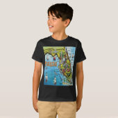 T-shirt Carte du dessin animé en Floride (Devant entier)