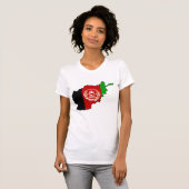 T-shirt Carte du drapeau afghan (Devant entier)