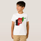 T-shirt Carte du drapeau afghan (Devant entier)