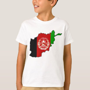 T-shirt Carte du drapeau afghan