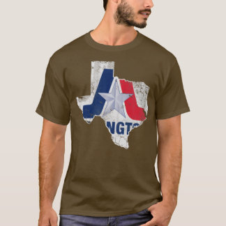 T-shirt Carte du drapeau Arlington Texas Fade Vintage