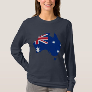 T-shirt carte du drapeau australien
