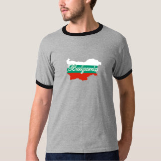 T-shirt Carte du drapeau de la Bulgarie