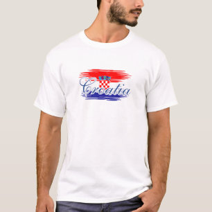 T-shirt Carte du drapeau de la Croatie