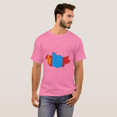 T-shirt Carte du drapeau de la Mongolie (Devant entier)