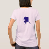 T-shirt Carte du drapeau de l'Alaska (Dos)