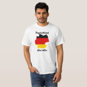 T-shirt Carte du drapeau de l'Allemagne (Devant entier)