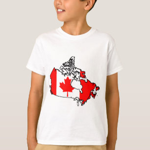 T-shirt carte du drapeau du canada