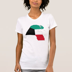 T-shirt Carte du drapeau du Koweït