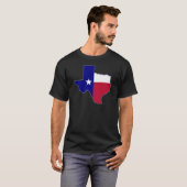 T-shirt Carte du drapeau du Texas (Devant entier)