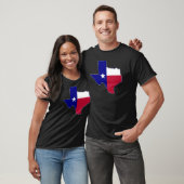 T-shirt Carte du drapeau du Texas (Unisexe)