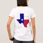 T-shirt Carte du drapeau du Texas (Dos)