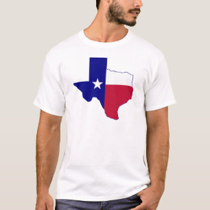 T-shirt Carte du drapeau du Texas