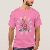 T-shirt Carte du drapeau du Vietnam 2.0 (Devant)