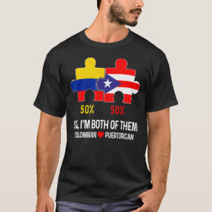 T-shirt Carte du drapeau semi-colombien de Porto Rico Bori