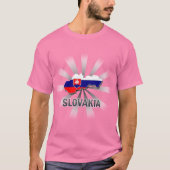 T-shirt Carte du drapeau slovaque 2.0 (Devant)