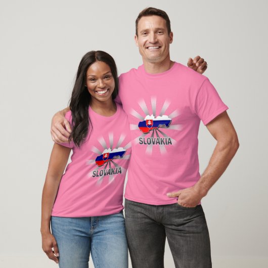 T-shirt Carte du drapeau slovaque 2.0 (Unisexe)