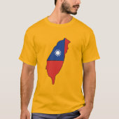 T-shirt Carte du drapeau taïwanais (Devant)